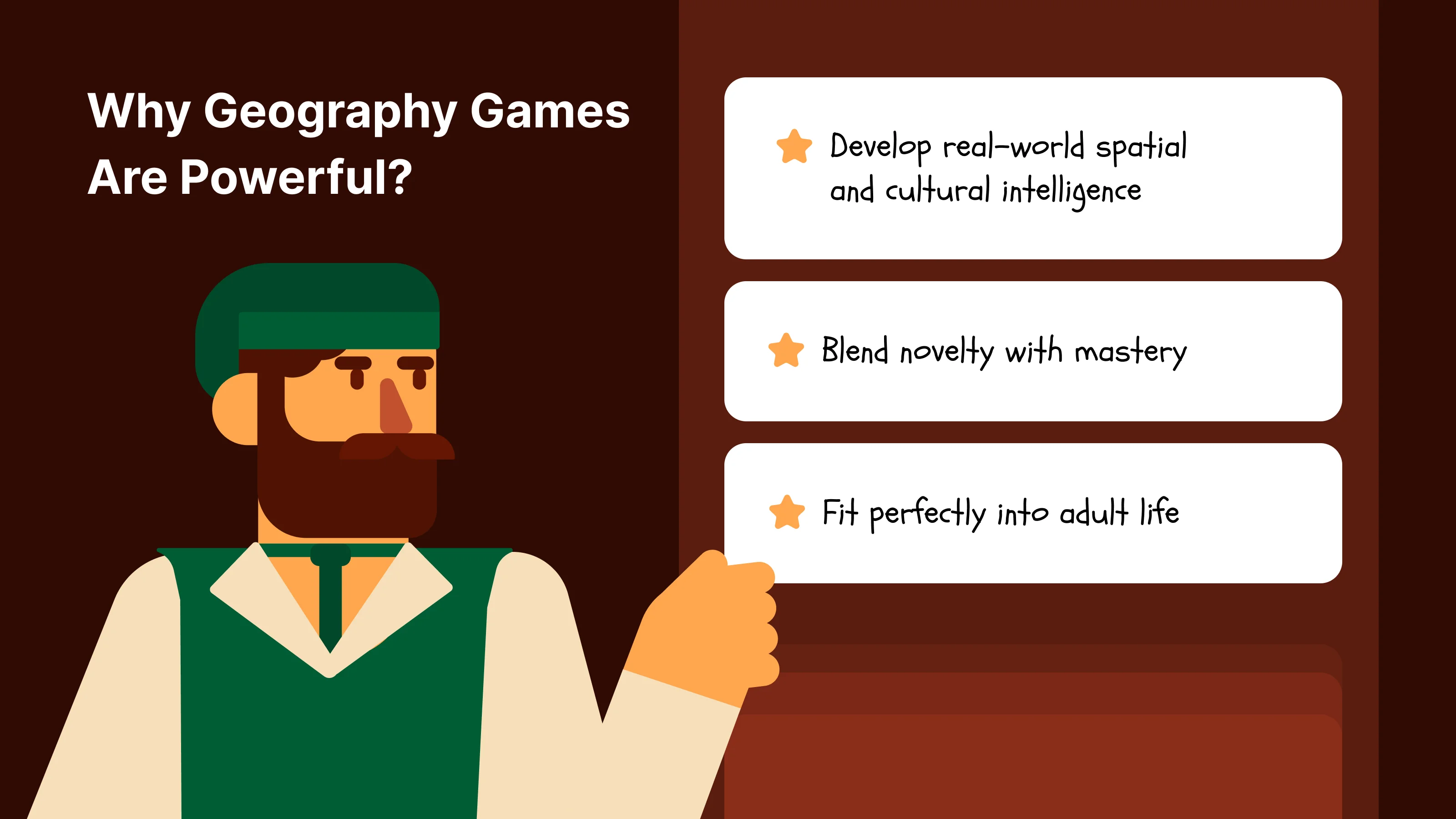 Why geography games are uniquely powerful illustration